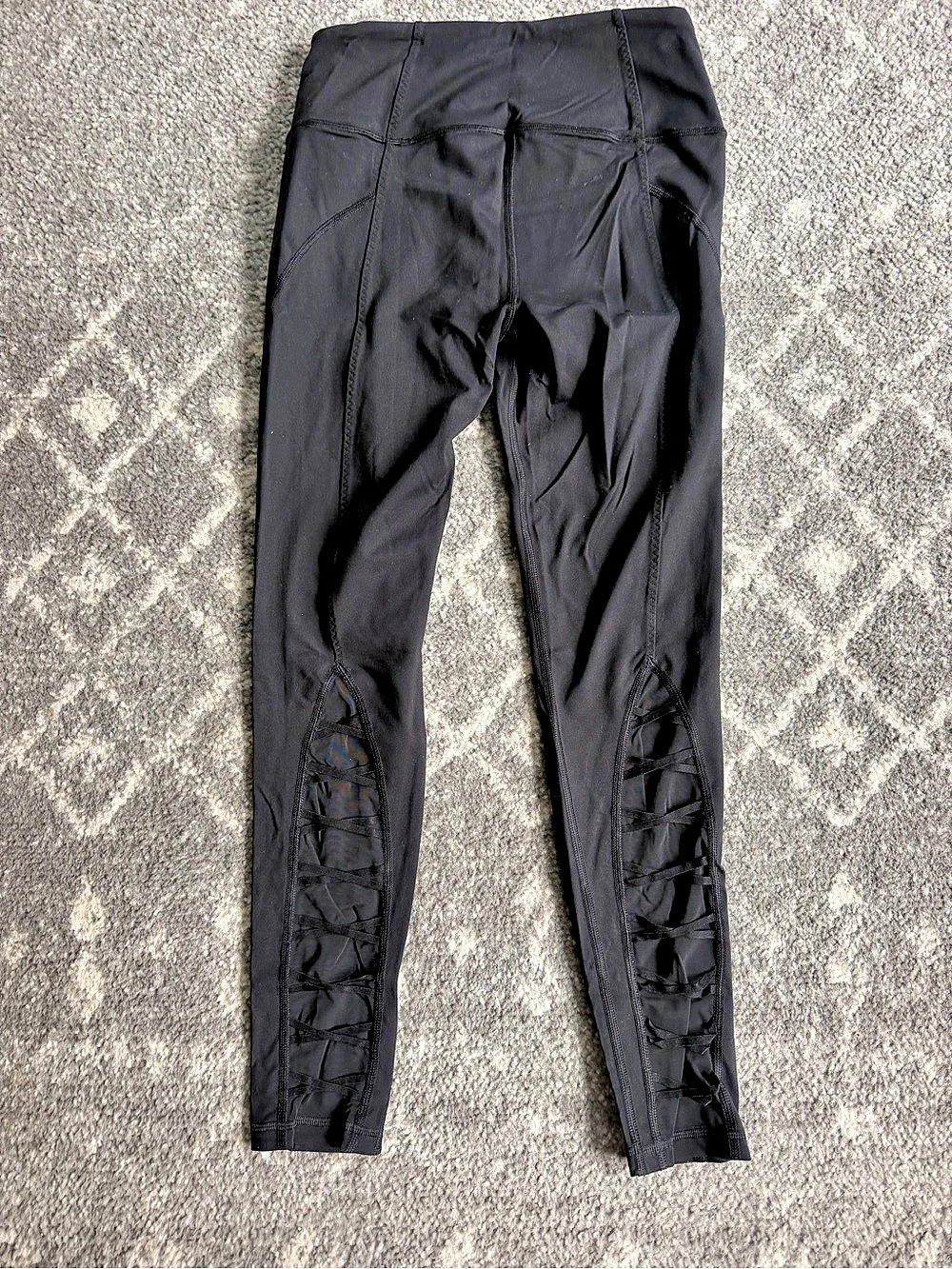 Victoria's Secret Black Lace-Up Leggings